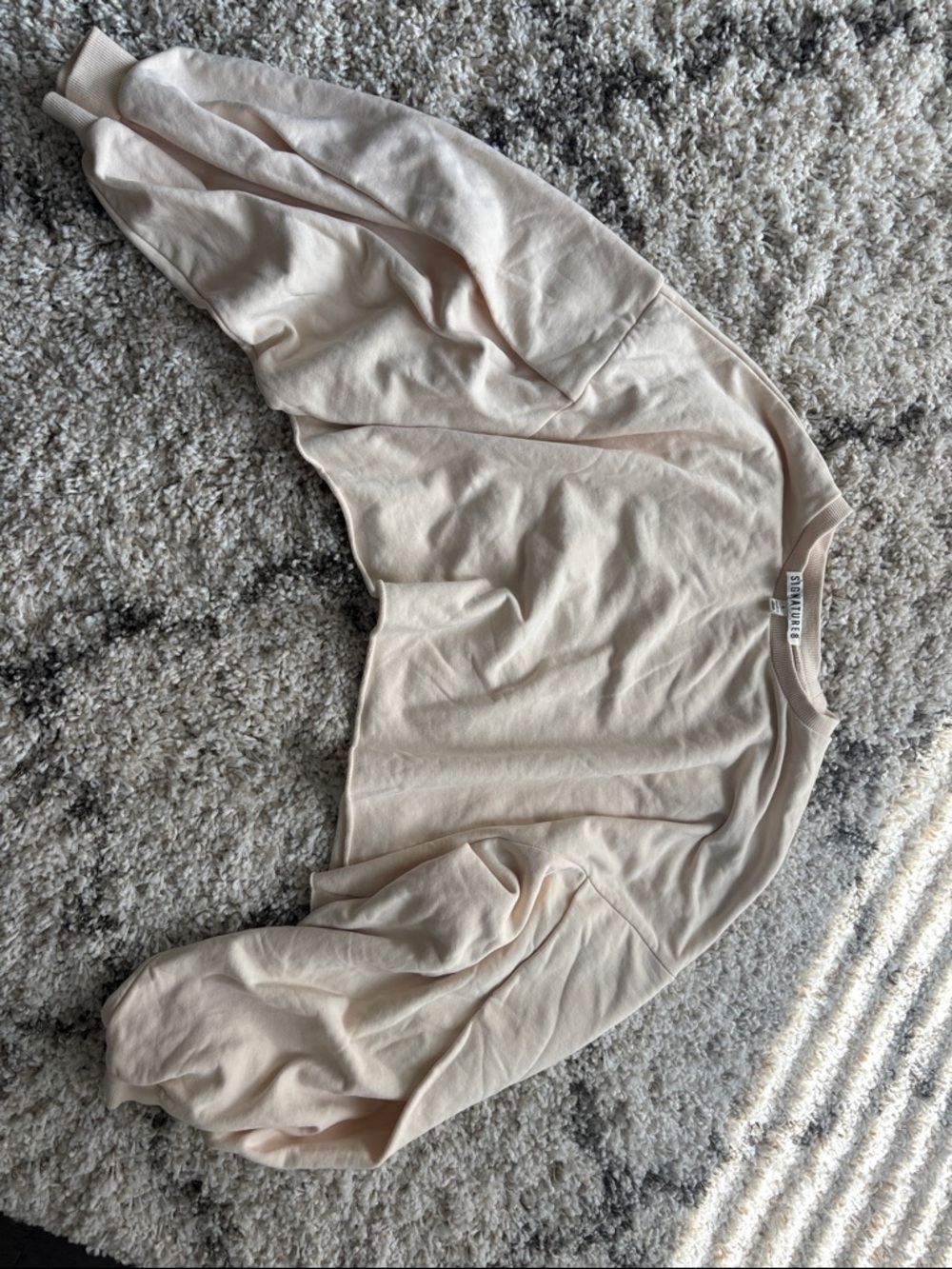 Soft pale yellow crop top Sweatshirt